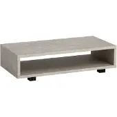 Wohnling Couchtisch 100x50x25 cm Sandfarben Sofatisch in Stein-Optik Modern Wohnzimmertisch Rechteckig mit Stauraum Loungetisch Beige Schlicht