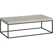 Wohnling Couchtisch 120x60x38 cm Sandfarben Sofatisch in Stein-Optik Modern Wohnzimmertisch Rechteckig Loungetisch Beige Kaffeetisch Metallbeine Groß