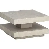 Wohnling Couchtisch 60x60x34 cm Sandfarben Sofatisch in Stein-Optik Modern Wohnzimmertisch mit Stauraum Quadratisch Loungetisch Beige Kaffeetisch