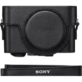 Sony RX100 Lederoptik-Schutzhülle mit Mikrofonbuchsenöffnung (LCJRXKB.SYH)