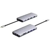 ESTUFF ES623009, 3.5mm, MicroSD (TransFlash), 60 Hz, Grau, Aluminium, 100 W