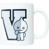 Bt21 becher BT21 From junior 300 ml Keramik weiß/schwarz