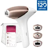 Philips Lumea IPL 9000 Series BRI955/00 IPL Haarentfernungsgerät mit SenseIQ, Lichtimpulstechnologie (IPL), Gold, Weiß, 8,5 min, 2,5 min, 2 min, 1,5 min