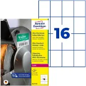 Avery Zweckform Folienetiketten B5274-50 ultra-resistent, weiß 52 x 74mm wetterfest 50 Blatt, 800 Stück