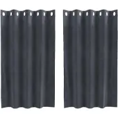 vidaXL Verdunkelungsvorhänge 2 stk. Hellgrau 140 x 140 cm Samt
