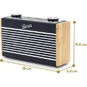 Roberts Radio Rambler Uno, Tragbar, Digital, DAB, DAB+, FM, 3,5 mm, Bambus, Navy, Aluminium, Bambus