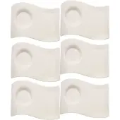 Villeroy & Boch Untertasse "Café au Lait Unterteller NewWave Caffè 22 x 17 cm 6er Set weiß"