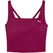 Puma Studio Cloudspun Rib ärmelloses T-shirt Lila L Frau Lila L