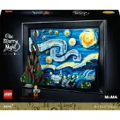 LEGO Ideas Vincent van Gogh – Sternennacht kreatives Bastelset für Erwachsene, einzigartige 3D-Wanddeko mit Künstler-Minifigur 21333