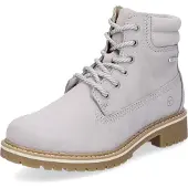 Tamaris Damen Leder Schnürboot grau