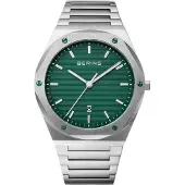 Bering Herrenuhr 19742-708 in klassischem grünen Mode-Design.