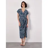 Apricot Midikleid "Druckkleid" 2 tlg. in Wickeloptik