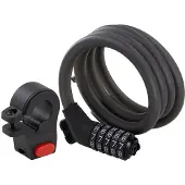 SEGWAY -Ninebot 5-stelliges Kabel-Zahlenschloss für E-Scooter &amp; Fahrrad, 1,2 m geflochtenes Stahlkabel, Schwarz