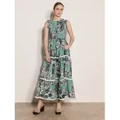 Apricot Midikleid "Druckkleid" mit Smokdetails und Rüschen