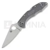 Spyderco Klappmesser Delica 4 Flat Ground Grey