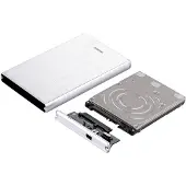 Deltaco MAP-GD29U3, HDD-Gehäuse, 2.5 Zoll, Serial ATA III, USB Konnektivität, Silber