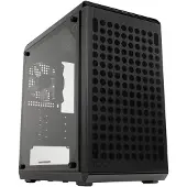 Cooler Master Q300L V2, Mini Tower, PC, Schwarz, Transparent, micro ATX, Mini-ITX, Kunststoff, Stahl, Gehärtetes Glas, 15,9 cm