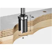 Festool Bündigfräser HW Schaft 8 mm HW S8 D19/NL25 | 491028
