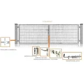 FA-Bausysteme Doppelflügeltor Verzinkt 5000 x 1600 mm