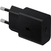 Samsung Original Power Adapter mit USB-C-Kabel - Ladegerät - USB-C-Anschluss - Fast Charger - 15 Watt - 1 m - Schwarz