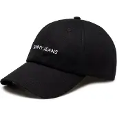 Tommy Hilfiger Cap Linear Logo AW0AW15845 Schwarz