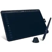 HUION HS611 Grafiktablett 10,2 x 6,36 Zoll ideal für digitale Kunst, 8 Multimedia-Tasten, 10 Express-Tasten, Touch Strip, kompatibel mit Win, Mac, Android in Sternblau