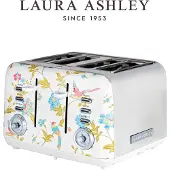 Laura Ashley - Küchengeräte - 4-Scheiben Toaster Elveden Weiß von