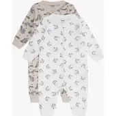 Pippi Baby Onesie mit Reißverschluss 2er-Pack, Rainy Day, 86