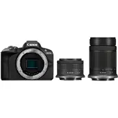 Canon EOS R50, Schwarz + RF-S 18-45 IS STM + RF-S 55-210mm F5-7.1 IS STM Kit, 24,2 MP, 6000 x 4000 Pixel, CMOS, 4K Ultra HD, Touchscreen, Schwarz
