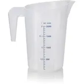 WAS Germany Messbecher, Ø 16 cm, 2 ltr., mit 100 ml Skalierung, Polypropylen