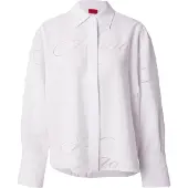 HUGO Oversized Bluse mit Burnout-Logo-Print Grösse 36