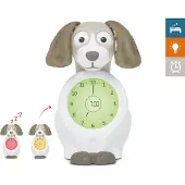 Zazu Davy Sleep Trainer Clock – Dog Design – Taupe