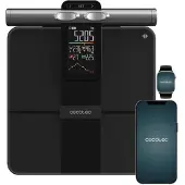 Cecotec Intelligente Badezimmerwaage mit App Surface Precision HealthySmart Pro. BIA-Technologie, 25 Parameter, LCD-Bildschirm