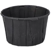 Papstar 100 Dressingbecher, Papier 110 ml Ø 7 cm · 4,2 cm schwarz