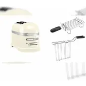 KitchenAid Set 1, Toaster + Brötchenaufsatz Artisan 5KMT2204 Crème