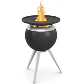 Höfats Plancha-Grillset MOON 45 mit hohem Fuß Feuerkorb Holzgrill