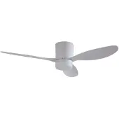 LUCANDE LED-Deckenventilator Kayu, weiß, DC, leise, Ø 132 cm Kayu, weiß / opal, für Wohn- / Esszimmer, Kunststoff, Modern