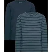 Minymo Bluse - 2er-Pack - Neu Navy m. Streifen - - 10 Jahre (140) - Blusen