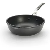 De Buyer 8304.24 Sautepan Fonte Aluminium 24CM Bratpfanne, 24 cm max. Durchmesser, Gusseisen/Gussaluminium, Induktionsherd-geeignet, Antihaftbeschichtung