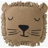 Nobodinoz - Lion Kissen, 34 x 34 cm, sesame