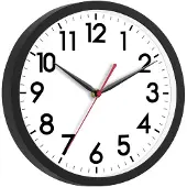 Membeli Tyme Wanduhr Modern 30 cm, leise, Analog, Schwarz Weiß