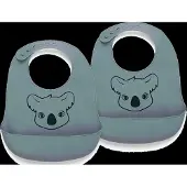 Nuuroo - Alfie silicone bib - 2 pack - Bering Sea