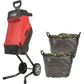 Scheppach Gartenhäcksler GS55 Elektro Messerhäcksler Schredder Holzhäcksler | 2400 W Motor | Schnittstärke 45mm Durchmesser | 45 L Fangsack