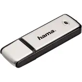 Hama USB-Stick "Fancy, USB 2.0", silber (schwarz, silberfarben), 128 GB, USB-Sticks, USB-Stick