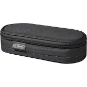 Herlitz Etui, Weiches Federmäppchen, Polyester, Schwarz, Einfarbig, Reißverschluss, 90 mm