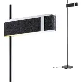 Paulmann Smart LED-Stehleuchte Jagun, anthrazit, 151 cm Filz dimmbar, alu / grau / zink, für Wohn- / Esszimmer, Textil / Stoff / Seide, Modern, Smarte Stehlampe