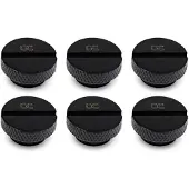 Alphacool Eiszapfen Verschlussschraube G1/4 - 6pcs Set Deep Black