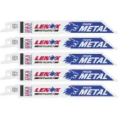 Lenoxx Säbelsägeblatt 614R, HSS-Bi-Metall, L 152 x B 19 mm, TPI 14, 5 Stück, T2 Technology