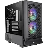 Thermaltake Ceres 330 TG, Midi Tower, PC, Schwarz, ATX, EATX, micro ATX, Mini-ITX, SPCC, Gehärtetes Glas, 18,5 cm