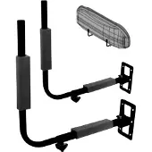 Fischer Wandhalterung schwenkbar für Dachboxen bis 52 cm Höhe, 40 kg Traglast, 320-520 mm Abstand, Kratzschutz